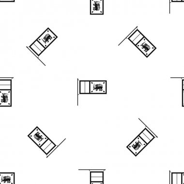Sri Lanka bayrağı sorunsuz siyah desen