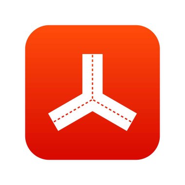 Üç yollar simgesini dijital kırmızı