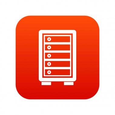 Güvenlik güvenli simge dijital kırmızı