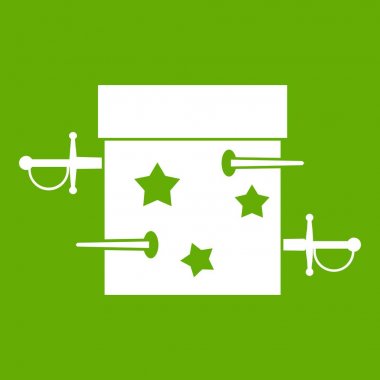 Kılıç kutusu yanılsama simgesi yeşil