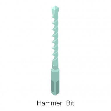 Çekiç bit simge, izometrik 3d stili