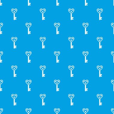 Aşk anahtar desen kesintisiz mavi