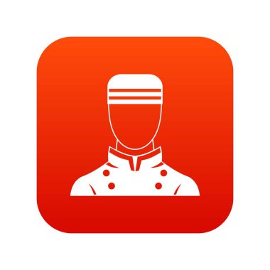 Kapıcı simgesi dijital kırmızı