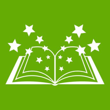 Sihirli kitap simgesi yeşil