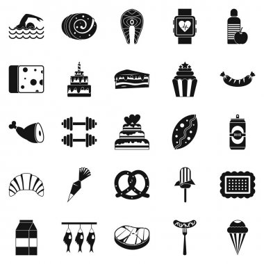 Kalori Icons set, basit tarzı