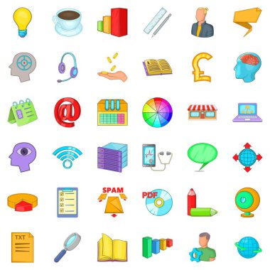 En iyi duruma getirme Icons set, karikatür tarzı