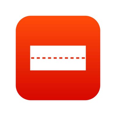 Düz yol simgesi dijital kırmızı