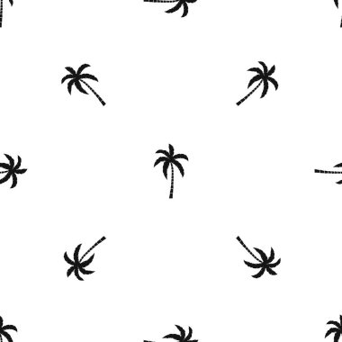 Palmiye ağacı desen sorunsuz siyah