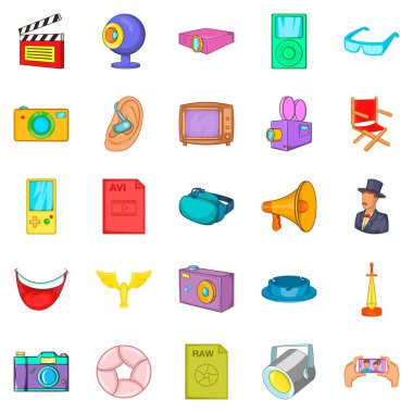 Sinema simgeler kümesi, karikatür tarzı için makine