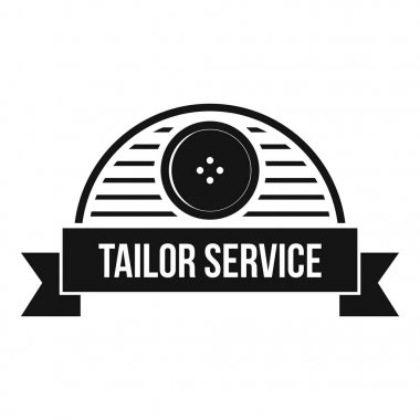 Terzi hizmet logosu, basit siyah stil