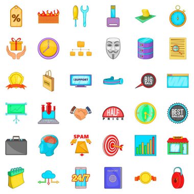 Icons set bankacılık, karikatür tarzı