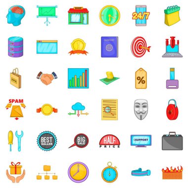 Exchange Icons set, karikatür tarzı