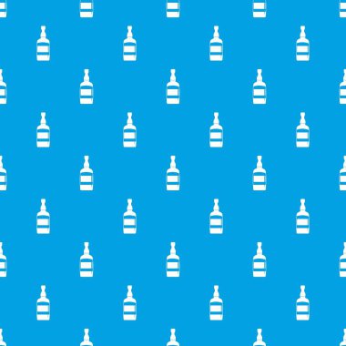 Konyak şişesi desen kesintisiz mavi