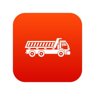 Kamyon simgesi dijital kırmızı