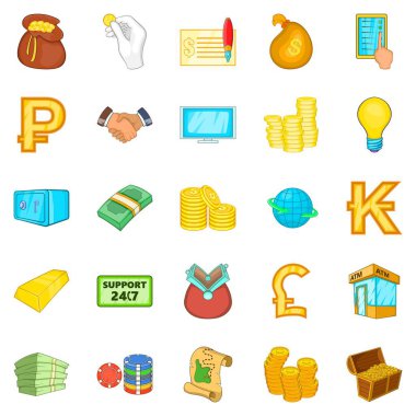 Bakiyenin Icons set, karikatür tarzı