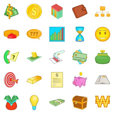 Icons set, karikatür tarzı sübvanse