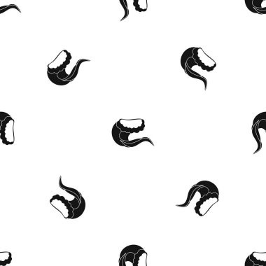 Kıvrık ve dalga çatlama sorunsuz siyah desen