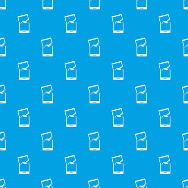 Kırık telefon desen kesintisiz mavi