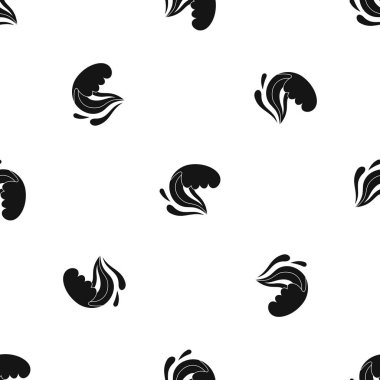 Sörf dalga deseni sorunsuz siyah