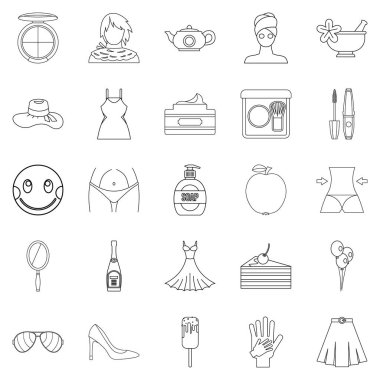 Kadın öznitelikleri simgeler kümesi, anahat stili