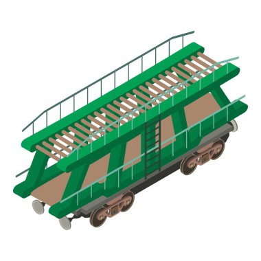 Araba araba simgesi, izometrik 3d stili