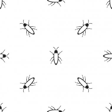 Hamam böceği deseni sorunsuz siyah