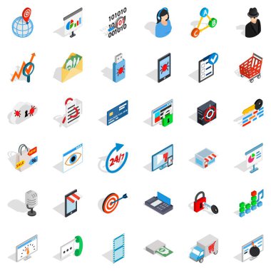 Bu simgeler kümesi, izometrik tarzı