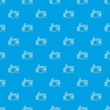 Davul kiti desen kesintisiz mavi