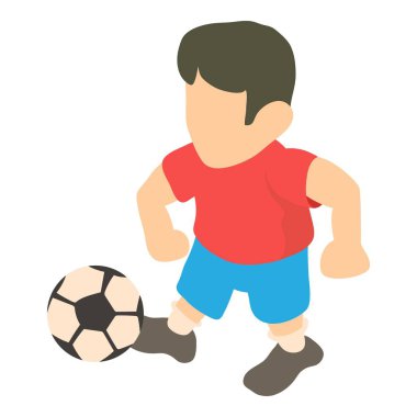 Futbol oyuncu simgesi, izometrik 3d stili
