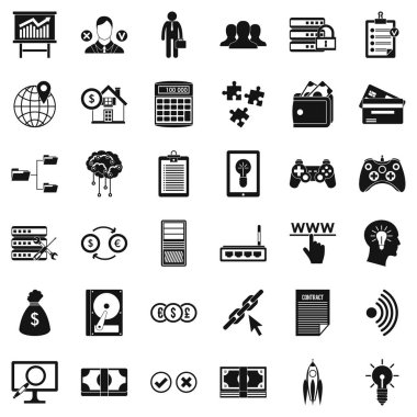Internet iş simgeler kümesi, basit tarzı