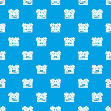 Retro ses kaydedici desen kesintisiz mavi