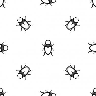 Bokböceği böceği deseni sorunsuz siyah