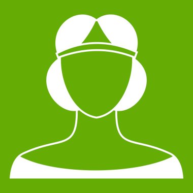 Taç simgesi yeşil Ortaçağ kadın