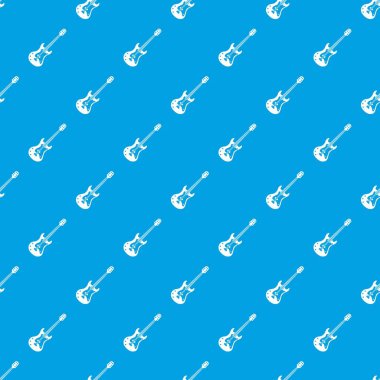 Klasik elektro gitar desen kesintisiz mavi