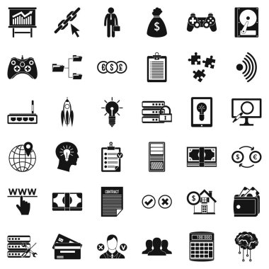 Bu iş simgeler kümesi, basit tarzı