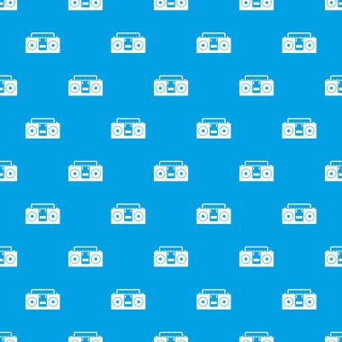 Vintage kayıt cihazı desen kesintisiz mavi