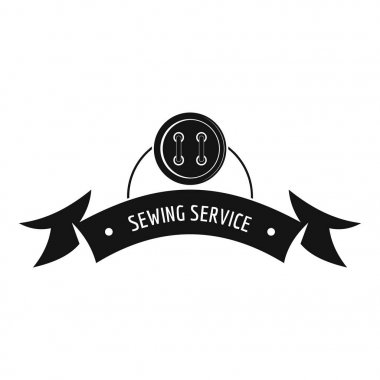 Elbise düğme logo, basit siyah stil yuvarlak