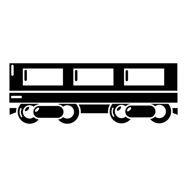 Значок пассажирского вагона, простой стиль — стоковый вектор