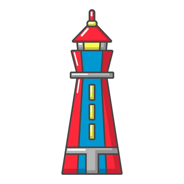 Ícone da torre de aviso, estilo dos desenhos animados — Vetor de Stock