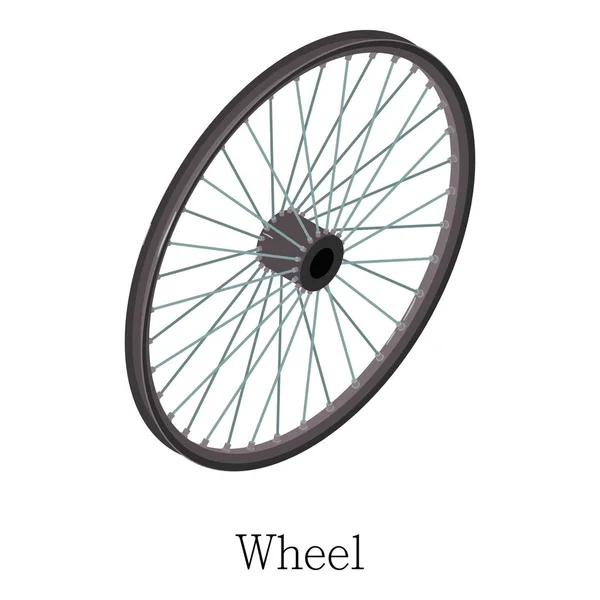 Wheel cykel ikon, isometrisk 3d-stil — Stock vektor