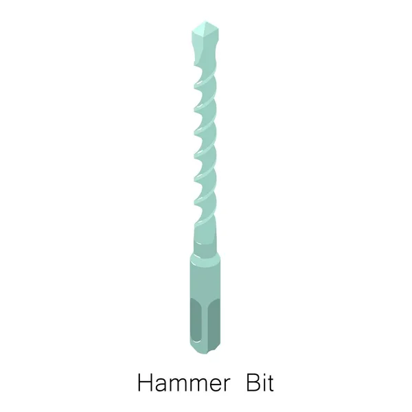 Icono de bit de martillo, estilo isométrico 3d — Vector de stock