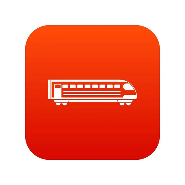 Icona treno digitale rosso — Vettoriale Stock