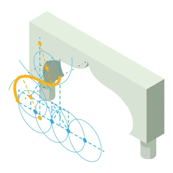 Піктограма дизайну арки, ізометричний 3d стиль — стоковий вектор