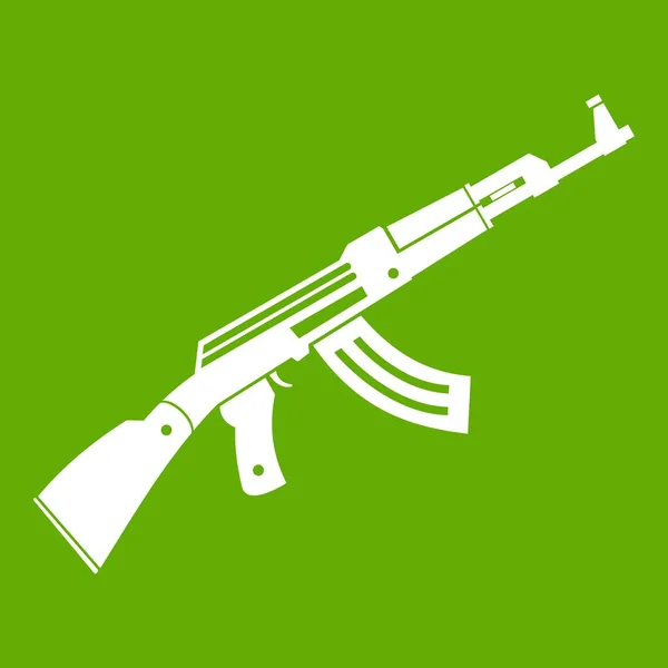 녹색 기관단총 아이콘 — 스톡 벡터