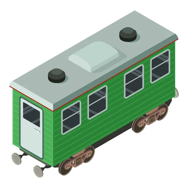 Wagon passagier pictogram, isometrische 3D-stijl — Stockvector