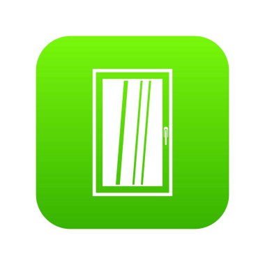 Kapalı beyaz pencere simge dijital yeşil