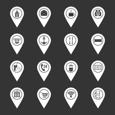 Puan faiz simgelerin gri vektör ayarla