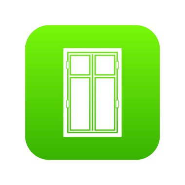 Ahşap pencere simge dijital yeşil