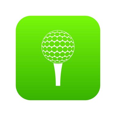Dijital Yeşil simge bir tee Golf topu