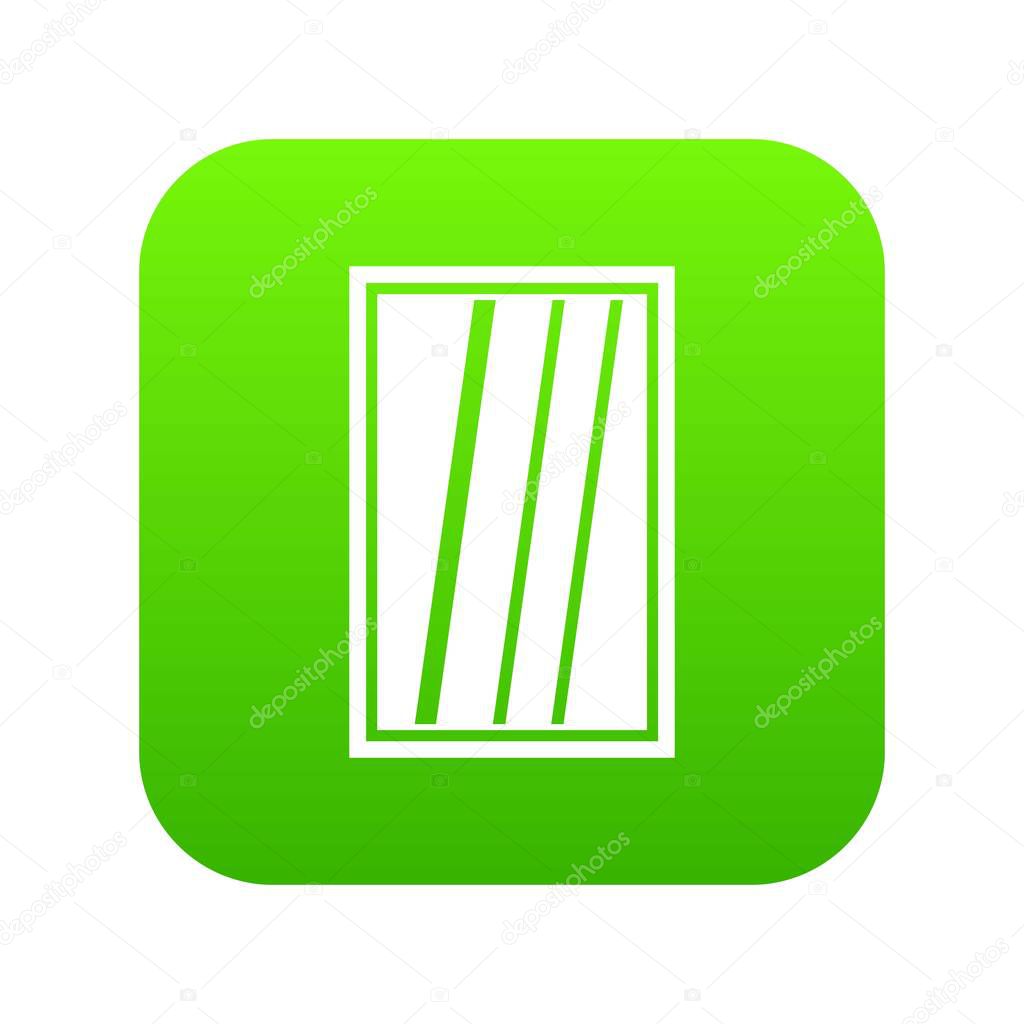 White rectangle window icon digital green